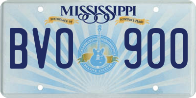 MS license plate BVO900