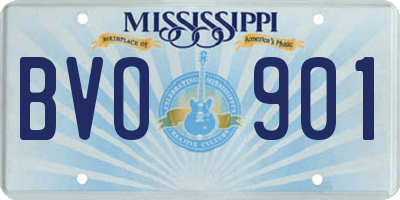MS license plate BVO901