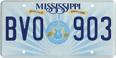 MS license plate BVO903