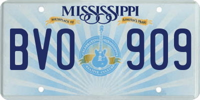 MS license plate BVO909