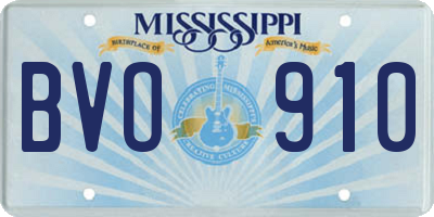 MS license plate BVO910