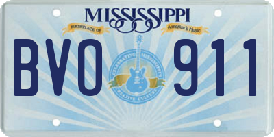 MS license plate BVO911