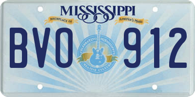 MS license plate BVO912