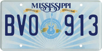MS license plate BVO913