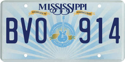 MS license plate BVO914