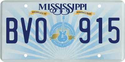 MS license plate BVO915