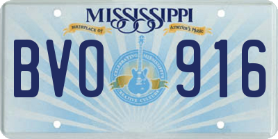 MS license plate BVO916