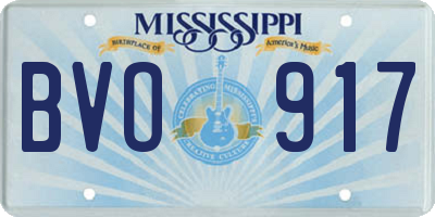 MS license plate BVO917