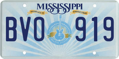 MS license plate BVO919