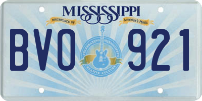MS license plate BVO921