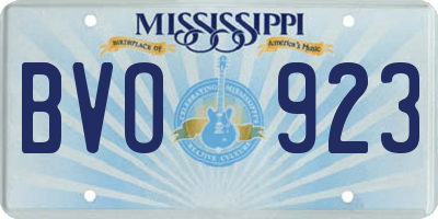MS license plate BVO923