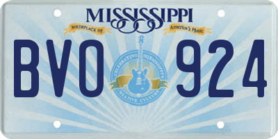 MS license plate BVO924