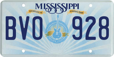 MS license plate BVO928