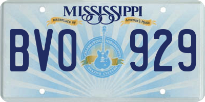 MS license plate BVO929