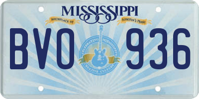 MS license plate BVO936