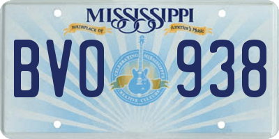 MS license plate BVO938
