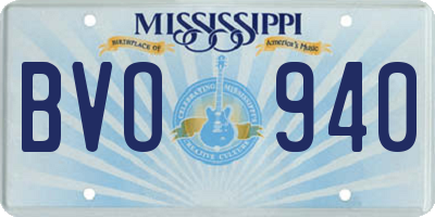 MS license plate BVO940