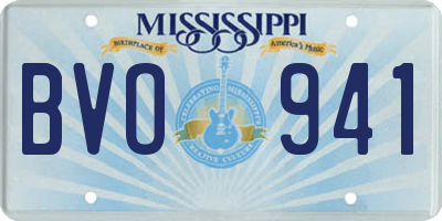 MS license plate BVO941