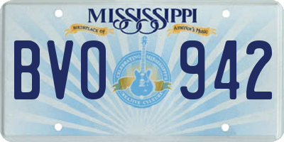 MS license plate BVO942