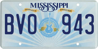 MS license plate BVO943