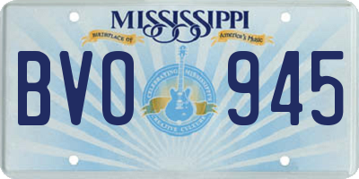 MS license plate BVO945