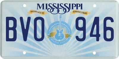 MS license plate BVO946