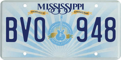 MS license plate BVO948