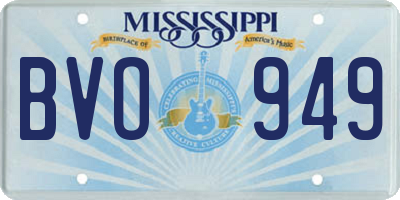 MS license plate BVO949