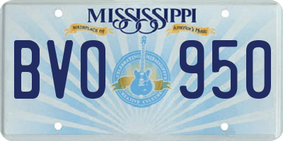 MS license plate BVO950