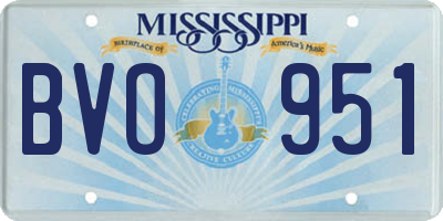 MS license plate BVO951