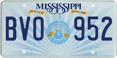 MS license plate BVO952