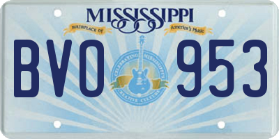 MS license plate BVO953