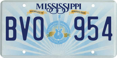 MS license plate BVO954