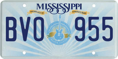 MS license plate BVO955