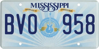 MS license plate BVO958