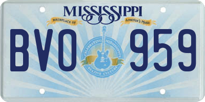 MS license plate BVO959