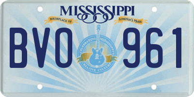 MS license plate BVO961