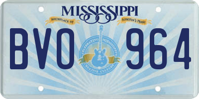 MS license plate BVO964
