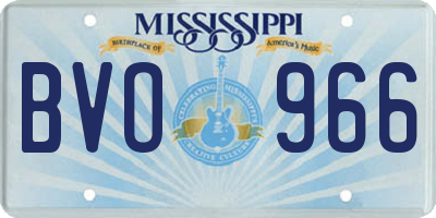 MS license plate BVO966