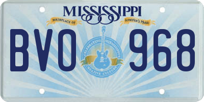 MS license plate BVO968