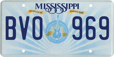 MS license plate BVO969