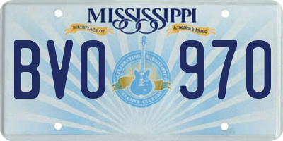 MS license plate BVO970
