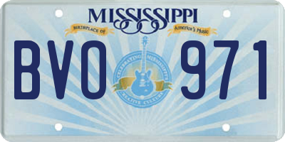 MS license plate BVO971