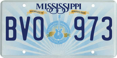 MS license plate BVO973
