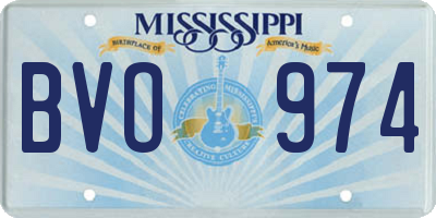 MS license plate BVO974