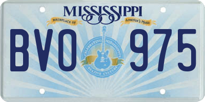 MS license plate BVO975