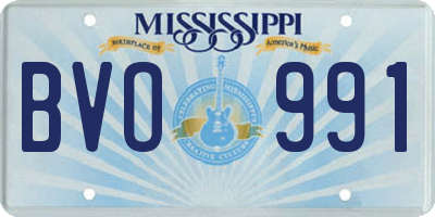 MS license plate BVO991