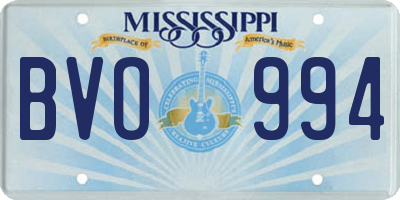 MS license plate BVO994
