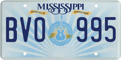 MS license plate BVO995