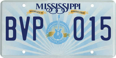 MS license plate BVP015